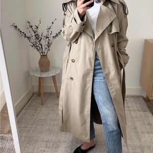 Banana Republic Factory Women's Long Beige Trench Coat